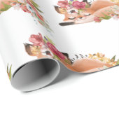 Niedlicher Aquarellfuchs Geschenkpapier (Rolleneckpunkt)