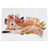 Niedlicher Aquarellfuchs Große Geschenktüte (Vorderseite)