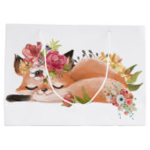 Niedlicher Aquarellfuchs Große Geschenktüte (Rückseite)
