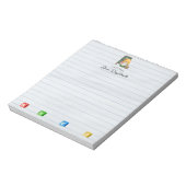 Niedlicher Aquarelllehrer mit ABCD-Cubase Notizblock (Rotiert)