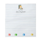 Niedlicher Aquarelllehrer mit ABCD-Cubase Notizblock (Vorderseite)