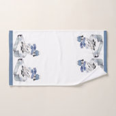 Niedlicher Aquarellpinguin Snowflakes Weihnachten Badhandtuch Set (Handtuch)