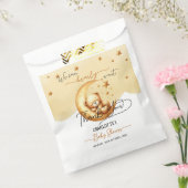 Niedlicher Aquarellschläfer auf Mond Babydusche Geschenktütchen (Versiegelt)