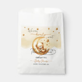 Niedlicher Aquarellschläfer auf Mond Babydusche Geschenktütchen (Vorderseite)