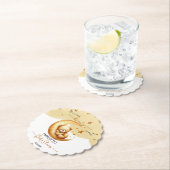 Niedlicher Aquarellschläfer auf Mond Babydusche Untersetzer (Vor Ort)