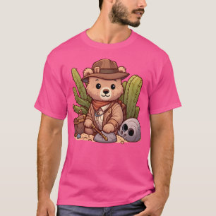 Niedlicher Archäologe Bär T-Shirt