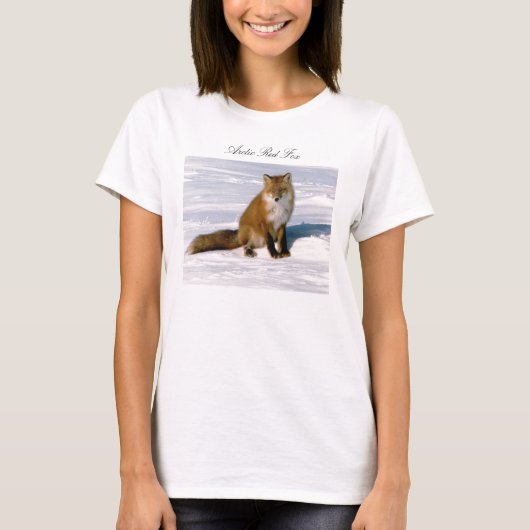 Niedlicher Arctic Red Fox Long Sleeve T - Shirt (Vorderseite)