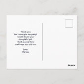 Niedlicher arktischer Fox auf Schnee Danke Postkarte (Rückseite)