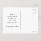 Niedlicher arktischer Fox im Hintergrund des schne Postkarte (Rückseite)