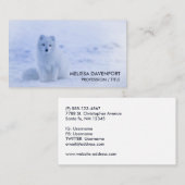Niedlicher arktischer Fox im Hintergrund des schne Visitenkarte (Vorne/Hinten)