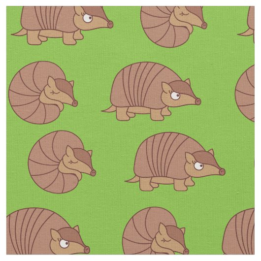 Niedlicher Armadillo Cartoon Kinder Stoff (Nahaufnahme)