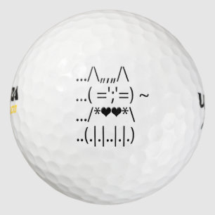 Niedlicher ASCII Cat Golf Ball