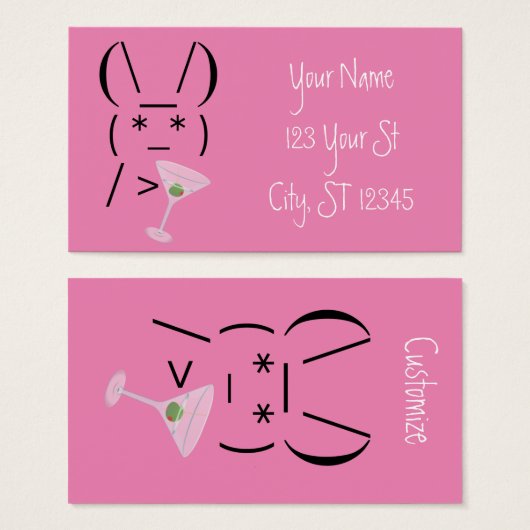 Niedlicher ascii-Hasen-Stei Thunder_Cove (Vorne & Hinten)