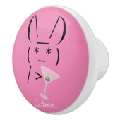 Niedlicher ascii-Hasen-Stei Thunder_Cove Keramikknauf (Rechts)