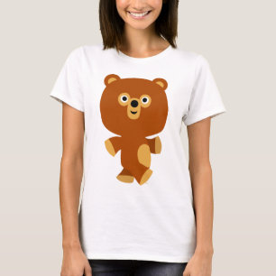 Niedlicher assertiver Cartoon Bär T - Shirt der Fr