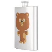 Niedlicher assertiver Cartoon Bärenattrappe Flachmann (Links)