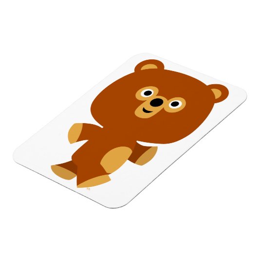 Niedlicher assertiver Cartoon Bärenflexibilität Magnet (Linke Seite)