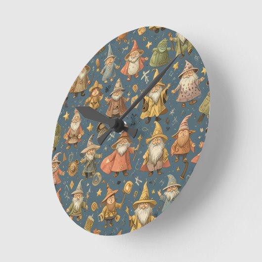 niedlicher Assistent Runde Wanduhr (Winkel)