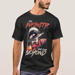 Niedlicher Astronaut fährt auf einer Weltraumraket T-Shirt