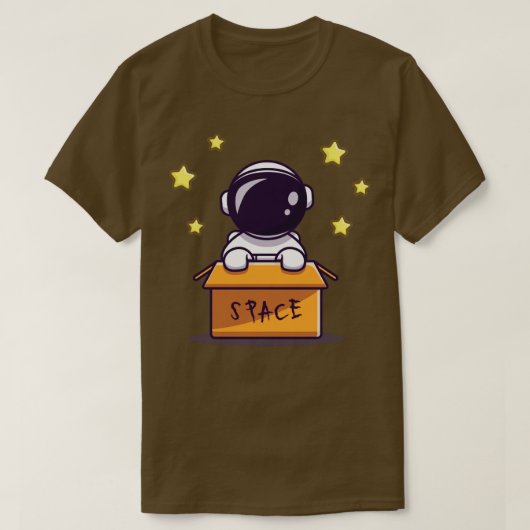 Niedlicher Astronaut in Feld 1 T-Shirt (Design vorne)