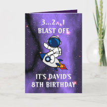 Niedlicher Astronaut Lila Schwarze Galaxie 8. Gebu