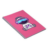 Niedlicher Astronaut VR Cartoon Notizblock (Rechte Seite)