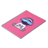 Niedlicher Astronaut VR Cartoon Notizblock (Linke Seite)