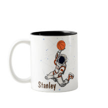 Niedlicher Astronaut Weltraumgalaxie Basketball