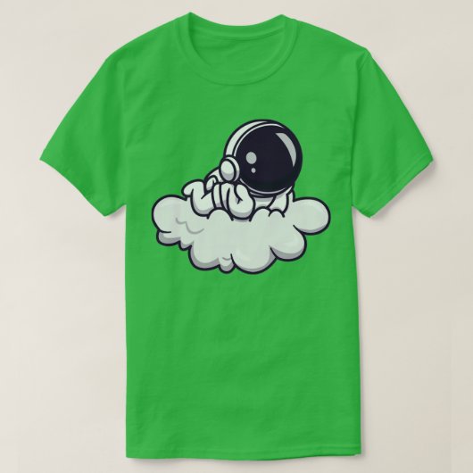 Niedlicher Astronautenlay auf Wolke T-Shirt (Design vorne)