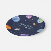 Niedlicher Astronautenplanet Geburtstagsparty Pappteller (Schrägansicht)