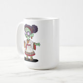 Niedlicher äthiopischer Zombie Kaffeetasse (Vorderseite Links)