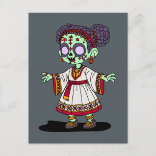 Niedlicher äthiopischer Zombie Postkarte