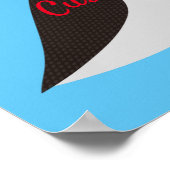 Niedlicher Atlantischer Puffstil-Entwurf Thunder_C Poster (Ecke)