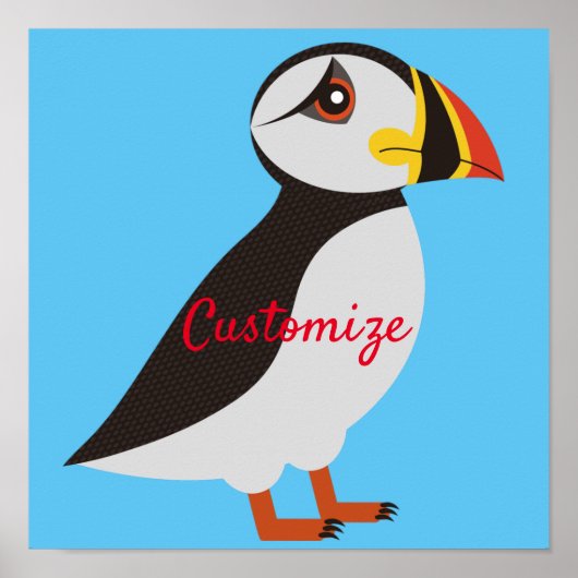 Niedlicher Atlantischer Puffstil-Entwurf Thunder_C Poster (Vorne)