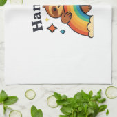 Niedlicher � auf � Rainbow Positives Zitat Sticke Geschirrtuch (Gefaltet)