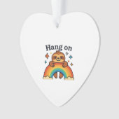 Niedlicher � auf � Rainbow Positives Zitat Sticke Ornament (Vorderseite)