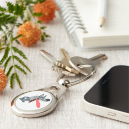 Niedlicher aufgeregter Cartoon Wolf Metal Schlüsse Schlüsselanhänger