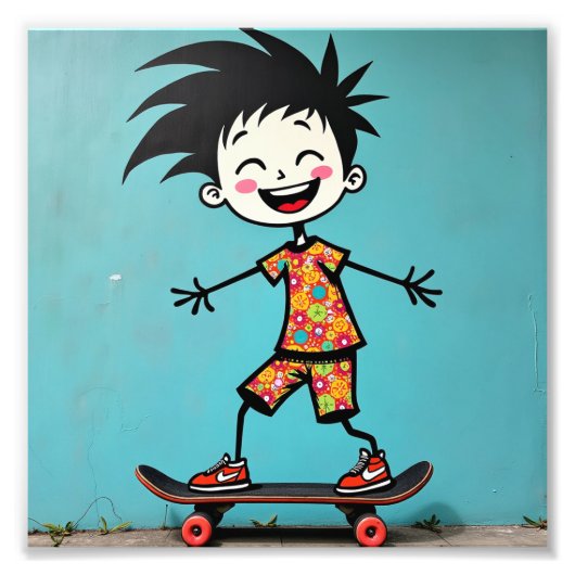 Niedlicher Aufkleber Fotodruck (Vorne)