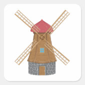 Niedlicher Aufkleber für den Windmühle-Platz (Vorderseite)