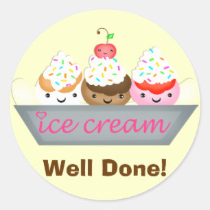Niedlicher Aufkleber für Kawaii-Icecream