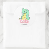 Niedlicher Aufkleber (Katze + Schlange) (Tasche)