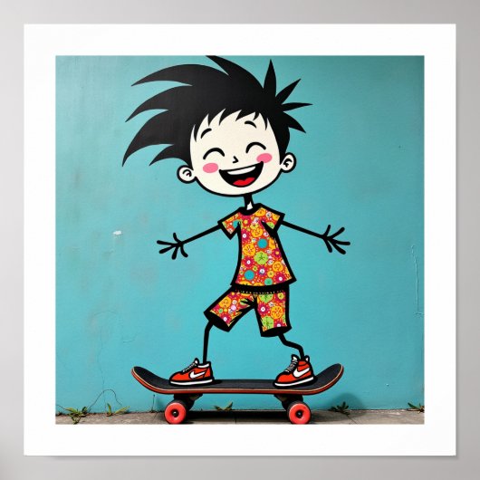 Niedlicher Aufkleber Poster (Vorne)