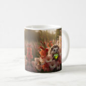 Niedlicher August-Igel mit Peridot-Herz Kaffeetasse (VorderseiteRechts)
