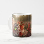 Niedlicher August-Igel mit Peridot-Herz Kaffeetasse (Vorderseite Links)