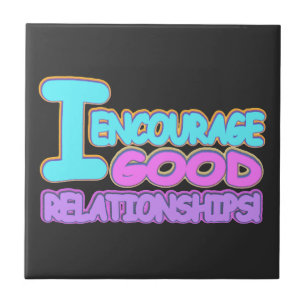 Niedlicher Ausdruck Design gute BEZIEHUNGEN. Jetzt Fliese