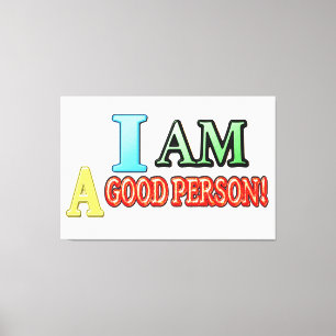 Niedlicher Ausdruck Design "GUTE PERSON" Kaufen Si Leinwanddruck