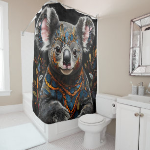 Niedlicher australischer Abstrakter Koala-Bär Duschvorhang