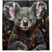 Niedlicher australischer Abstrakter Koala-Bär Duschvorhang (Vorderseite)