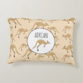 Niedlicher australischer Kangaroo-MusterIndividuel Dekokissen (Rückseite)