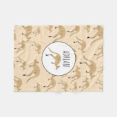 Niedlicher australischer Kangaroo-MusterIndividuel Fleecedecke (Vorderseite (Horizontal))